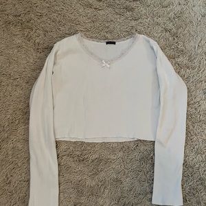 Brandy White Lace Crop Top